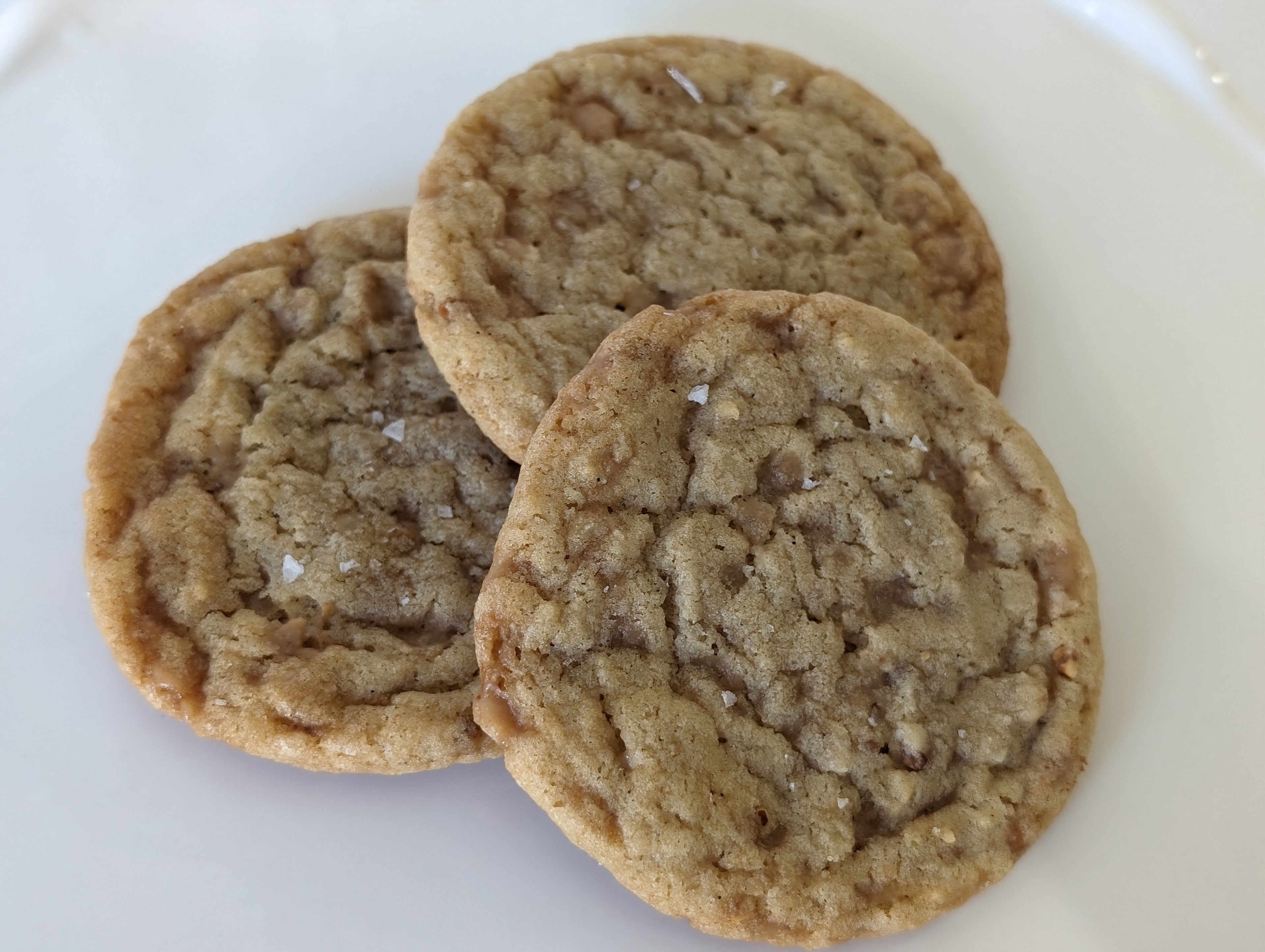 Salted Vanilla Toffee Cookies